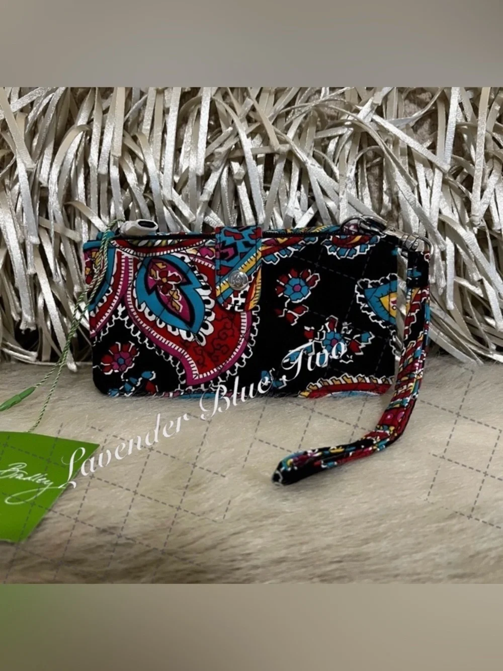 New VERA BRADLEY Parisian Paisley 2016Smart Phone Wristlet Wallet Lippies